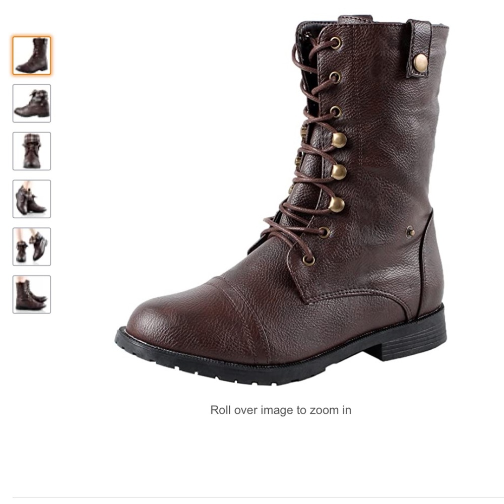 Rouge women’s boots combat lace up gray 9m - Picture 8 of 8
